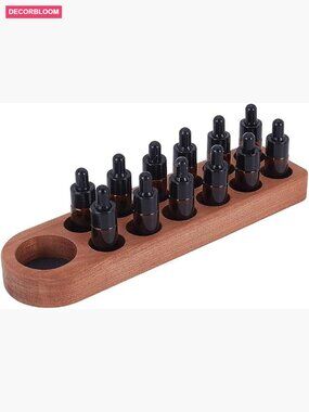 13-Slot Wooden Essential Oil Organizer Storage Case Display